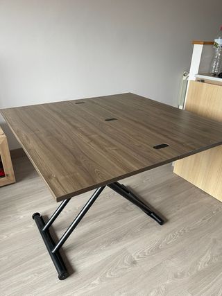 Mesa comedor extensible madera y metal