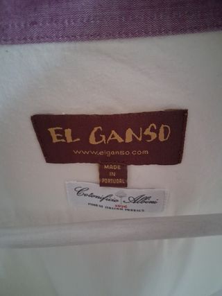 Camisa Oxford El Ganso Blanca Manga Larga