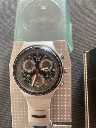 Reloj Swatch Irony Chrono Negro/Plata