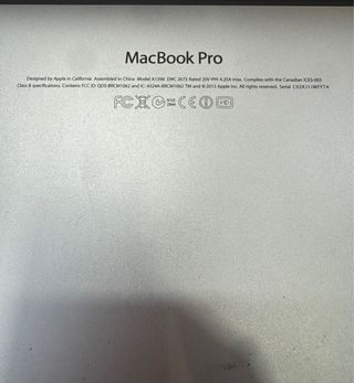 MacBook Pro A1398 Argento 