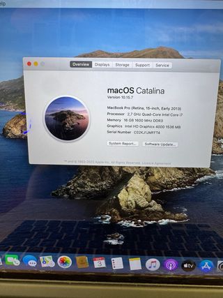 MacBook Pro A1398 Plata 
