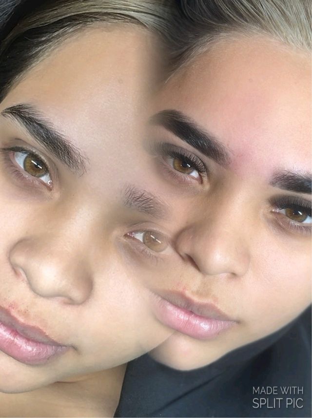 Pestañas y cejas negras