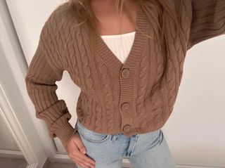 Cárdigan Hollister Mujer Talla Única Marrón