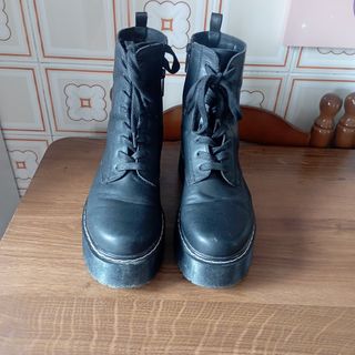 Botines negros plataforma