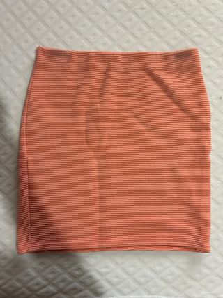 Gonna arancione a coste