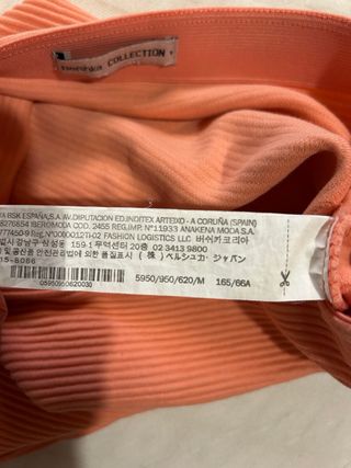 Gonna arancione a coste