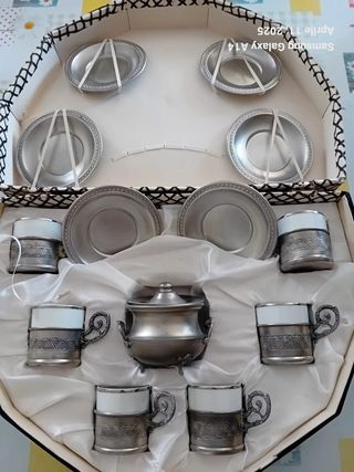 Servizio da caffè in peltro. Come nuovo!