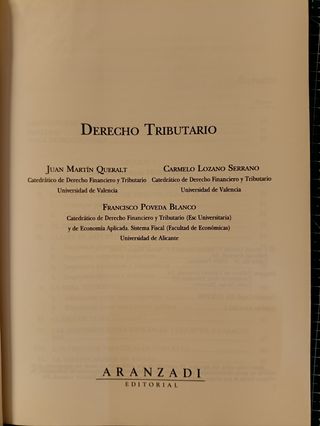 Derecho tributario (Colección Manuales Aranzad...