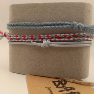 Braccialetti Barter da uomo blu grigio rosso