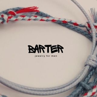 Braccialetti Barter da uomo blu grigio rosso