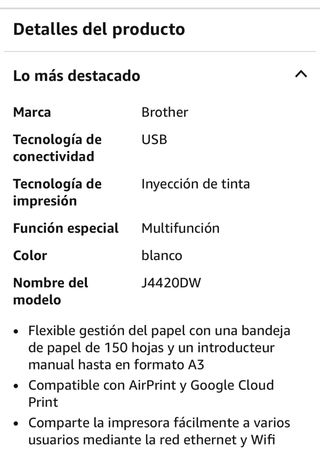 Impresora Multifuncional Brother Wifi