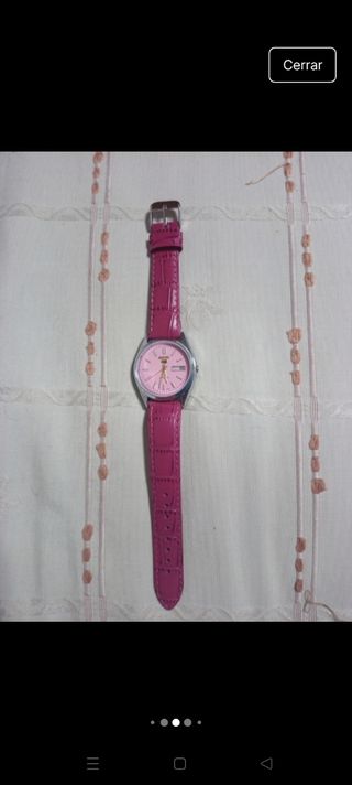 Reloj Seiko Automático Rosa y Plateado