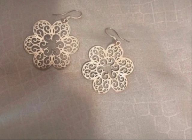 Orecchini fiore argento