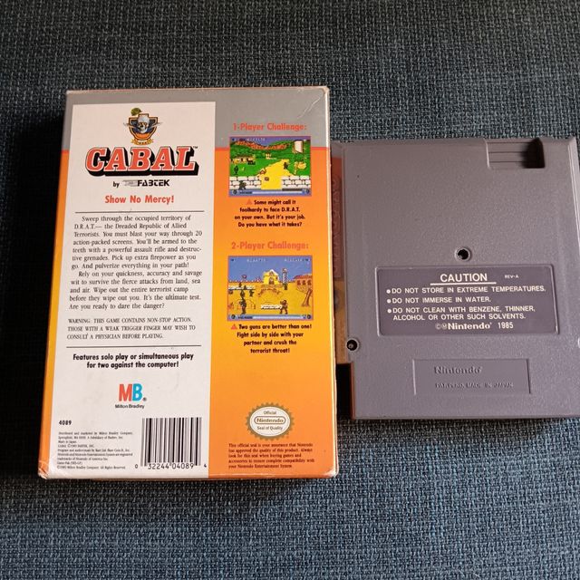 Juego Nintendo NES Cabal usa
