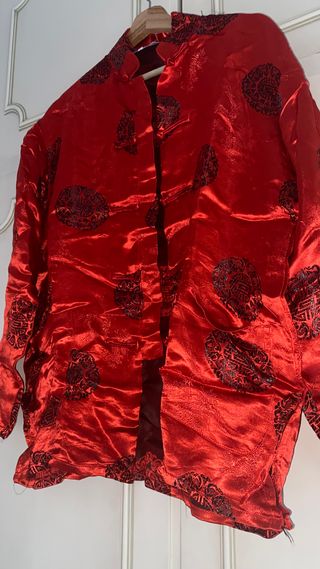 Camisa estilo kimono roja