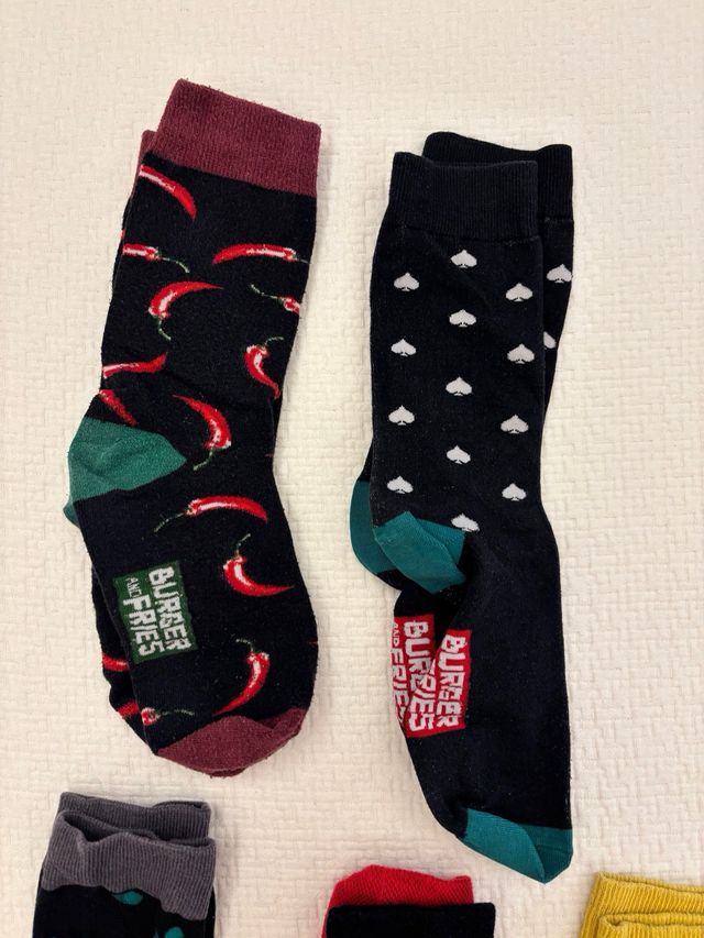 Calzini Burger & Fries Fantasie Varie Taglia 42/44