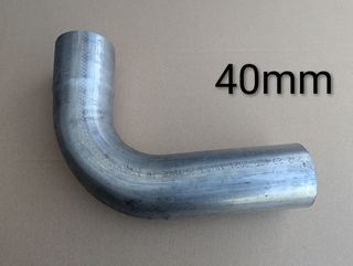 Tubo Codo 90° con manguito escape silenciador 40mm