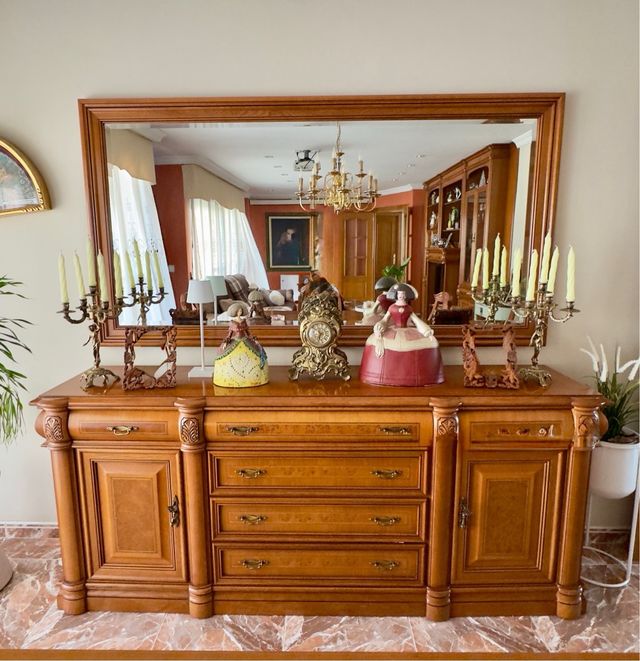 Conjunto comedor clásico madera