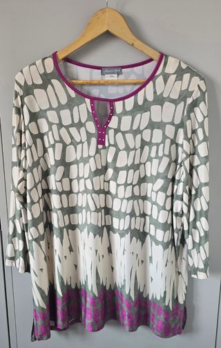 Blusa Santi RQ verde y morada