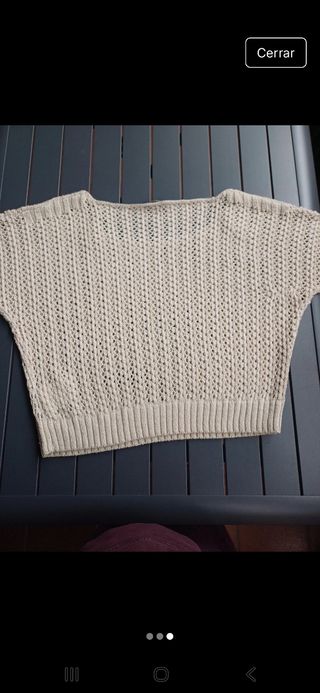 Camiseta de punto beige talla S