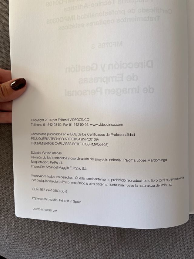 Dirección y gestión de empresas de imagen personal