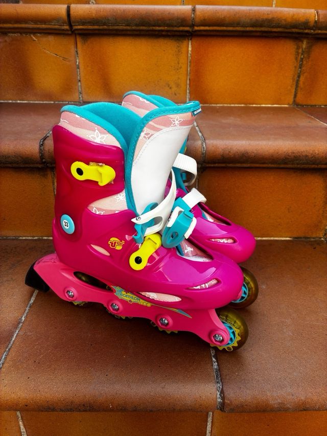 Patines en línea talla 33 Decathlon + protecciones