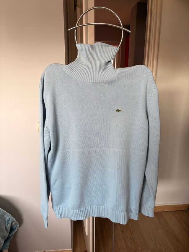 Jersey Lacoste cuello vuelto azul Talla 6