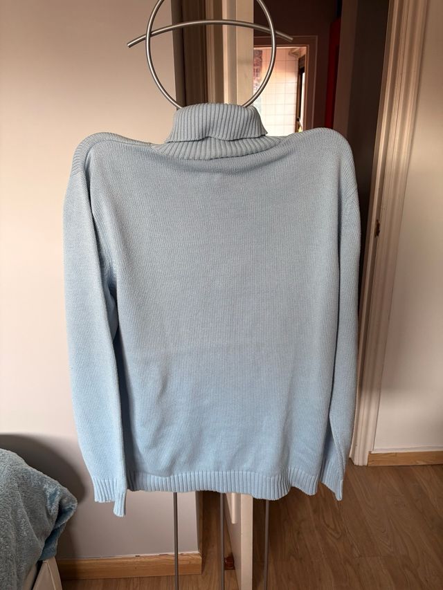 Jersey Lacoste cuello vuelto azul Talla 6