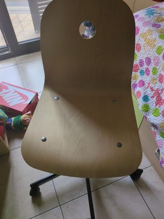 Silla de oficina madera y metal Ikea