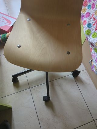 Silla de oficina madera y metal Ikea