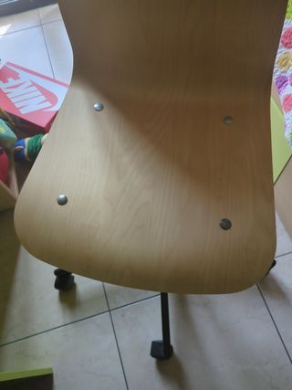 Silla de oficina madera y metal Ikea