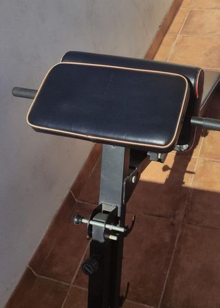 Banco de abdominales y pesas