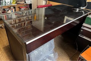 Conjunto Muebles Oficina Madera y Cristal