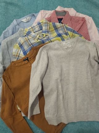 Lotto 7 Camicie e maglie per bambini di 4-5 anni