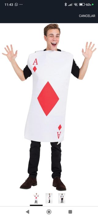 Disfraz As de Diamantes Talla Única