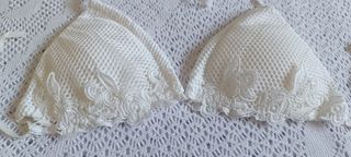 Bikini blanco con encaje