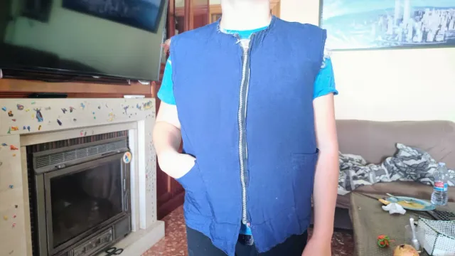 Chaleco de piel de cordero reversible