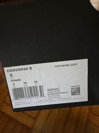 Converse plataforma negras talla 35