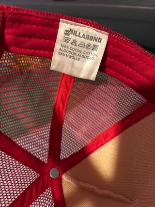 Gorra Billabong Roja y Blanca