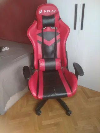 Silla Gaming NPLAY Roja y Negra