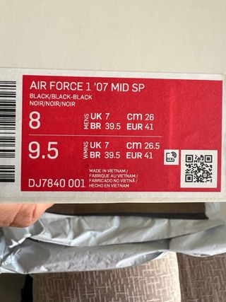 Nike Air Force 1 Mid x Stussy Negro