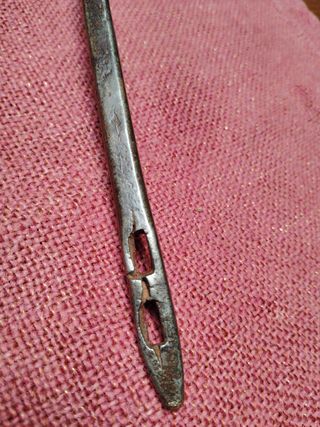 Aguja grande antigua de zapatero forja 