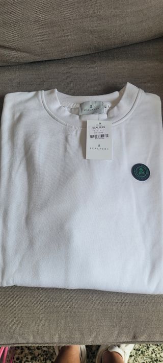 Sudadera SCALPERS Blanca Interior Peludo Talla XXL