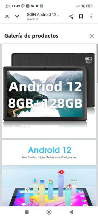 Tablet SGIN Android 12 10.1 8GB RAM 128GB