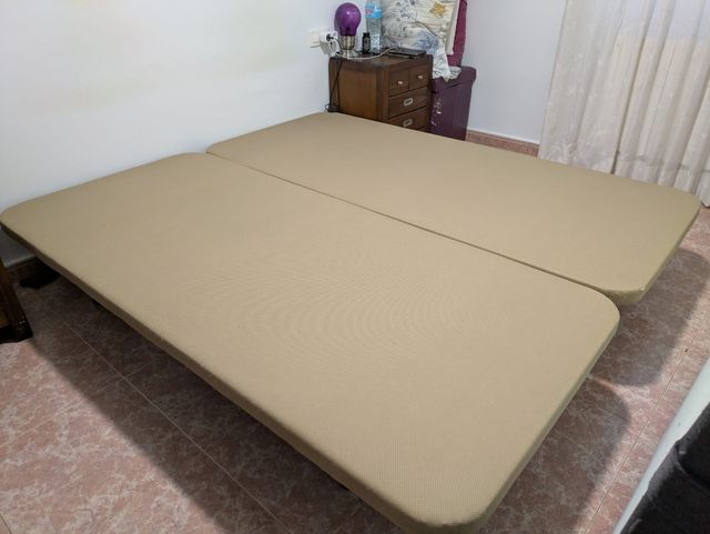 2 Bases Tapizadas Colchón 90x200