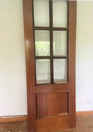 Urge Puerta doble madera y cristal con sus marcos