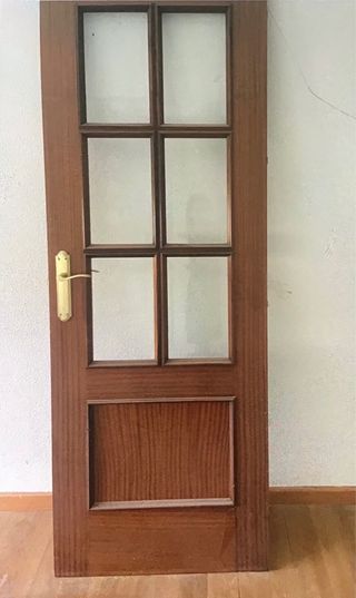 Urge Puerta doble madera y cristal con sus marcos