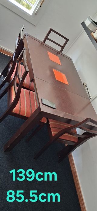 Mesa de comedor extensible madera