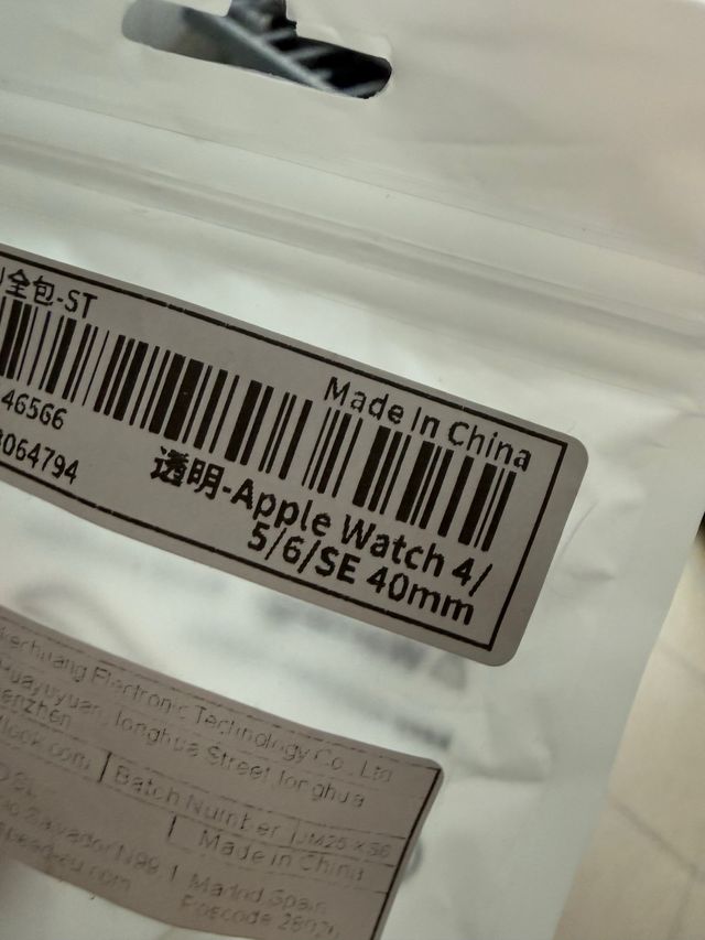 Funda protectora transparente para Apple Watch