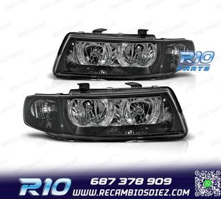 FAROS SEAT LEON TOLEDO 99-05 OJOS ANGEL FONDO NEGRO